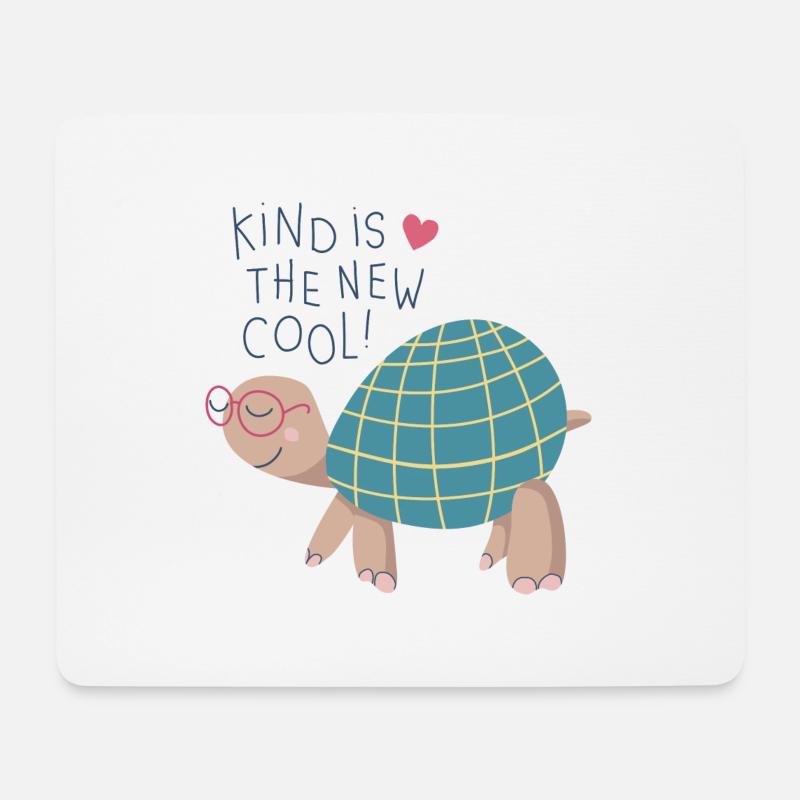 Illustration "Kind is the new cool" - Mousepad (Querformat) - Weiß