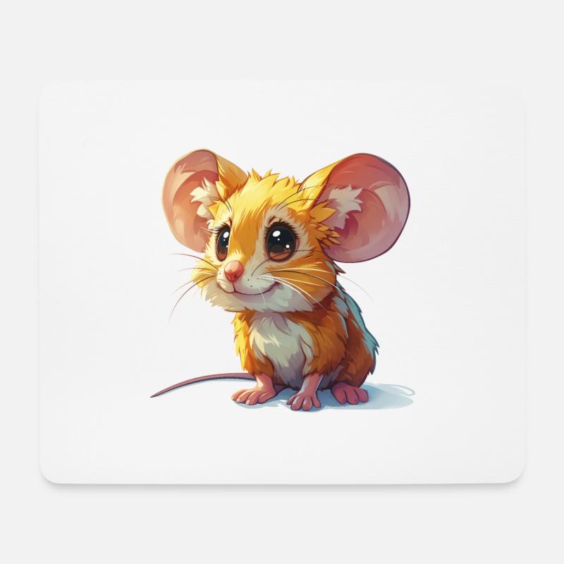 niedliche Maus - Mousepad (Querformat) - Weiß