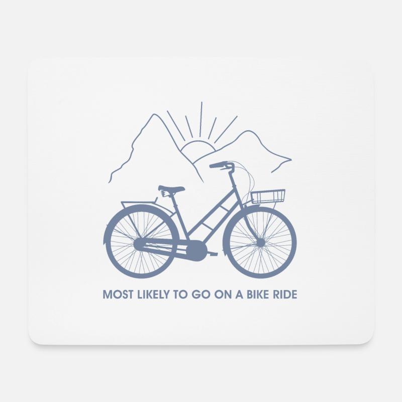 Am ehesten werden Sie eine Fahrradtour machen - Mousepad (Querformat) - Weiß