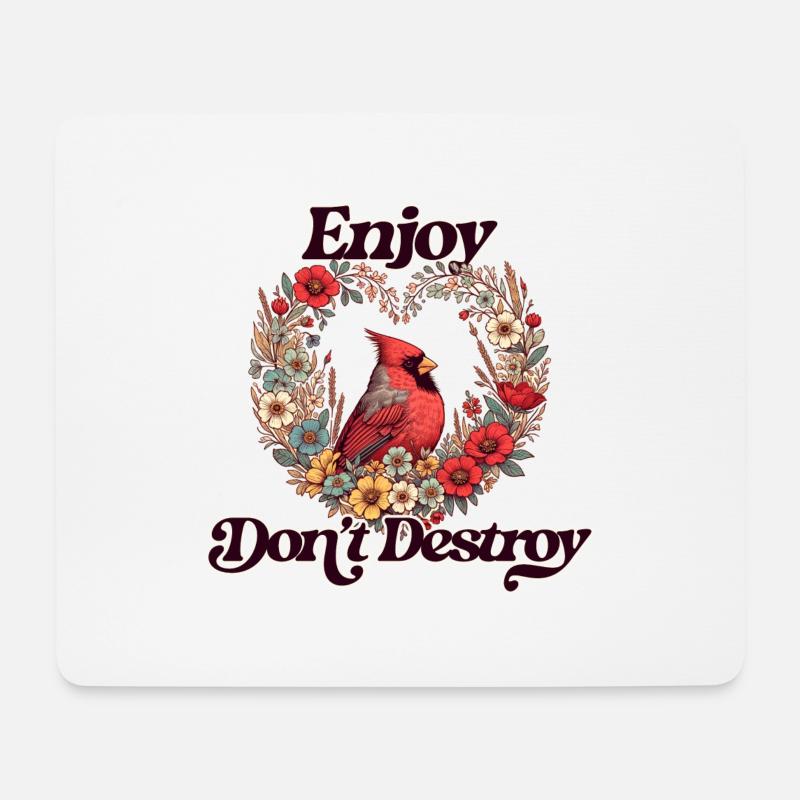 Viel Spaß mit Don't Destroy mother earth - Mousepad (Querformat) - Weiß