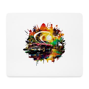 Vacation Early Summer Late Summer Summer Vacation Sea Car - Mouse Pad (horizontal) - white - Front