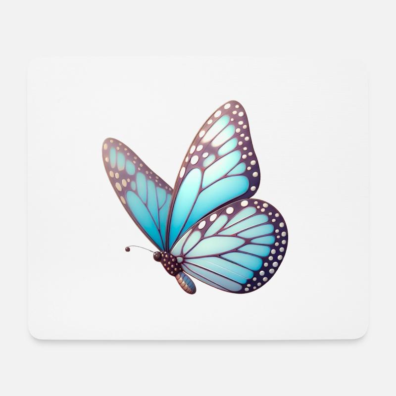 Papillon - Geflogene Leichtigkeit - Mousepad (Querformat) - Weiß