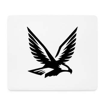 Adler Falke Fliegend Symbol Wappen Vektor - Mousepad (Querformat) - Weiß - Vorne