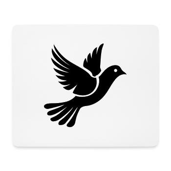 Taube - Mousepad (Querformat) - Weiß - Vorne