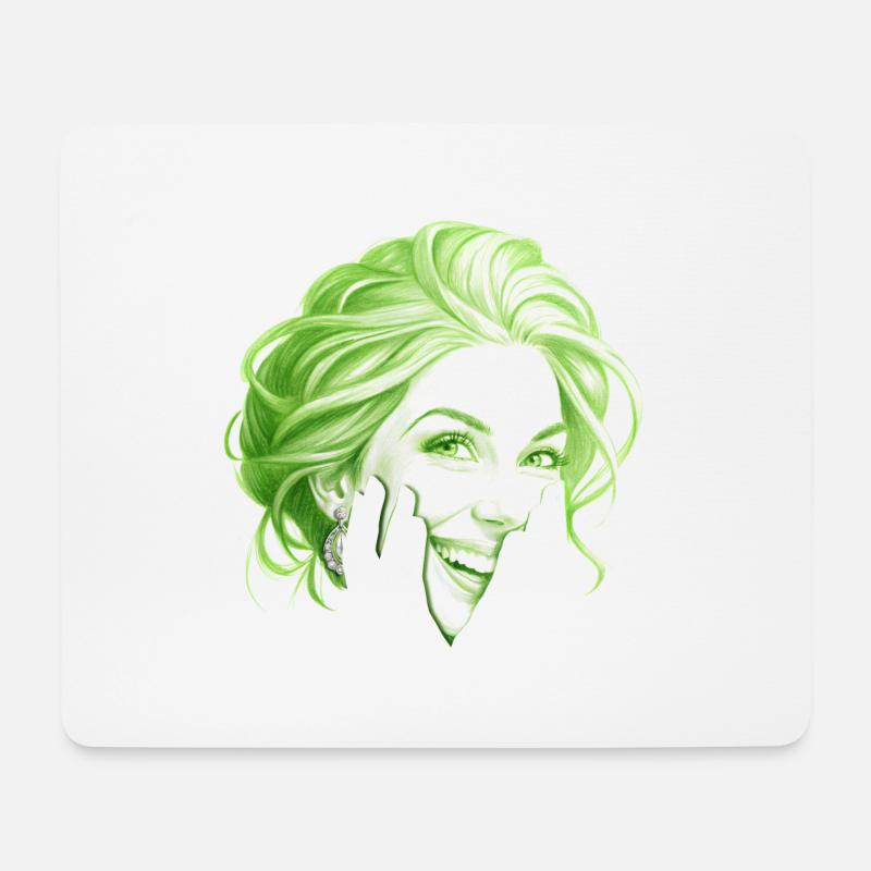 Emerald Lady - Mouse Pad (horizontal) - white