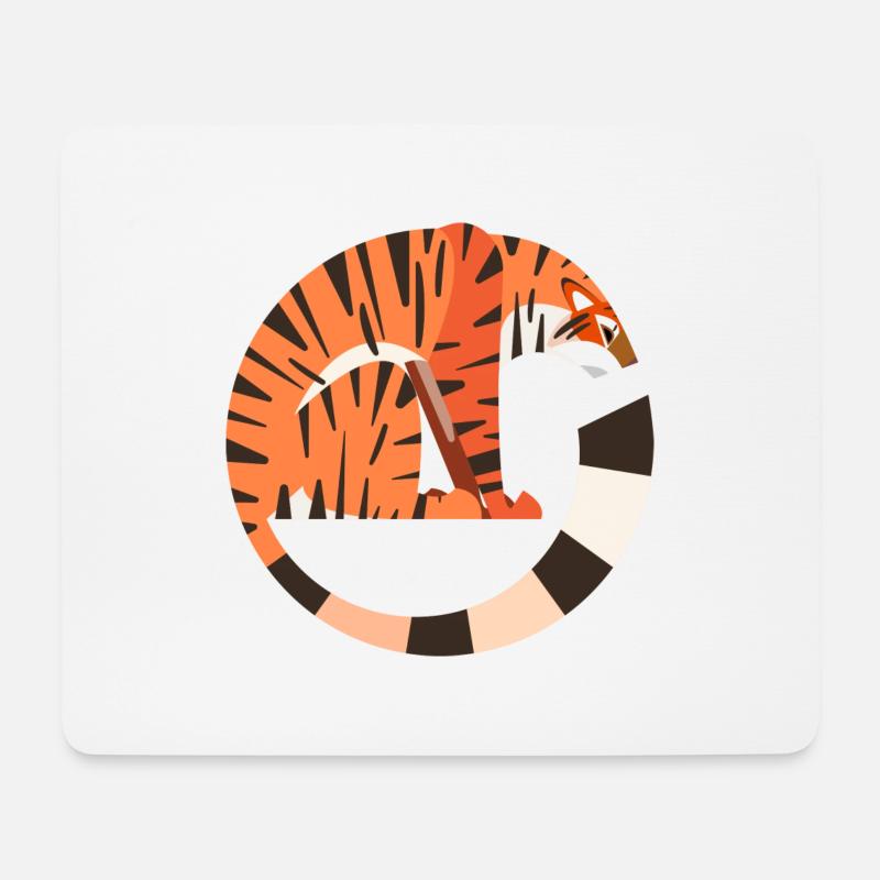 Tiger - Mousepad (Querformat) - Weiß