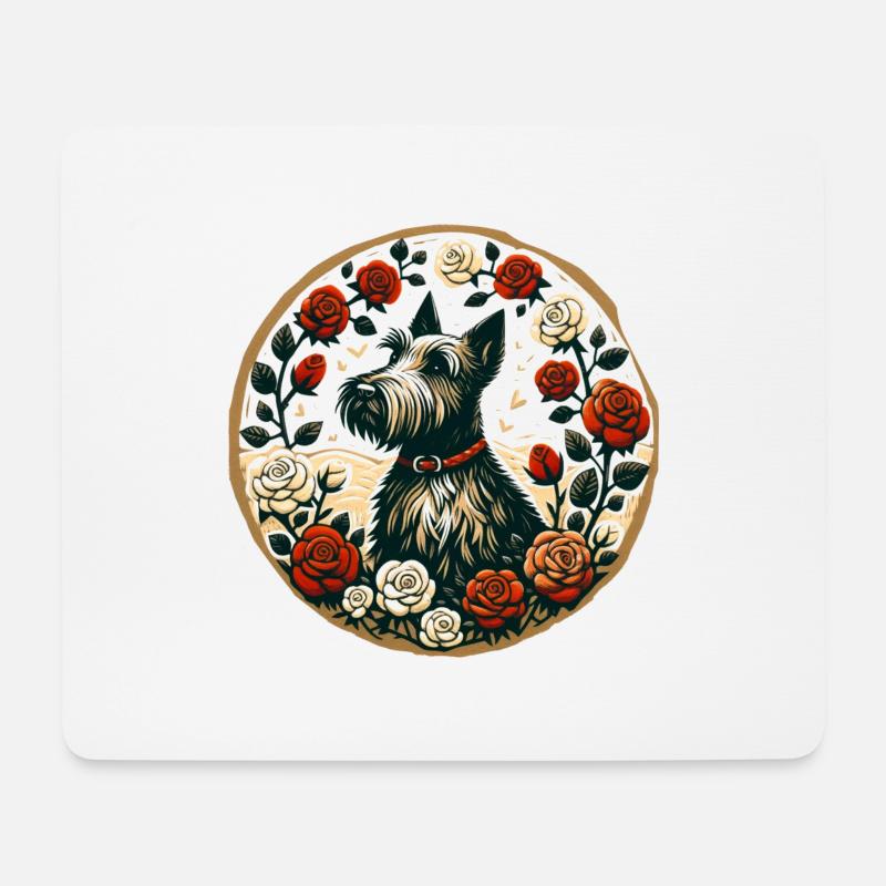 Scottish Terrier - Mousepad (Querformat) - Weiß