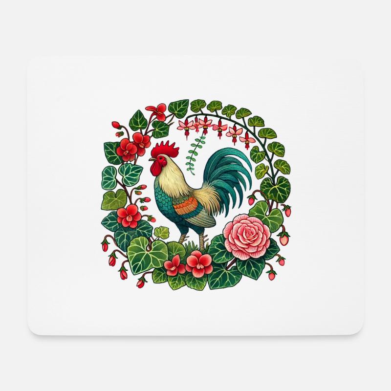 Hahn-Liebhaber - Mousepad (Querformat) - Weiß