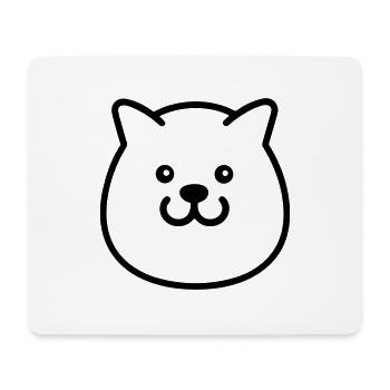 Chien - Tapis de souris (format paysage) - blanc - Devant