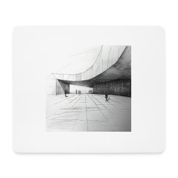 Architecte Dessin Croquis Architecture - Tapis de souris (format paysage) - blanc - Devant