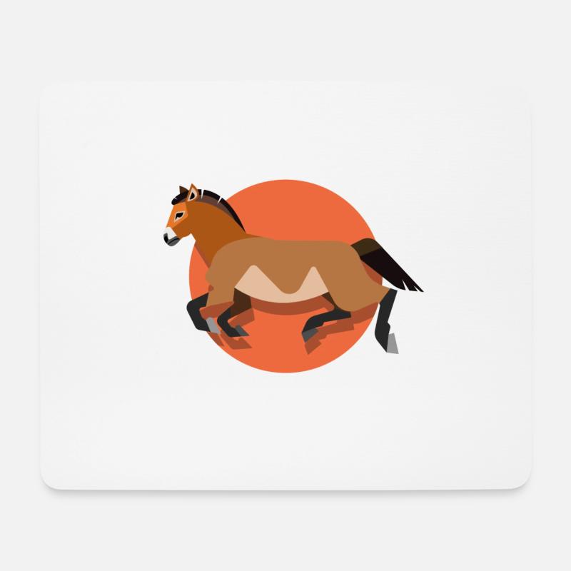 Przewalski-Pferd - Mousepad (Querformat) - Weiß