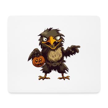 Aigle Halloween Bande Dessinée Drôle - Tapis de souris (format paysage) - blanc - Devant