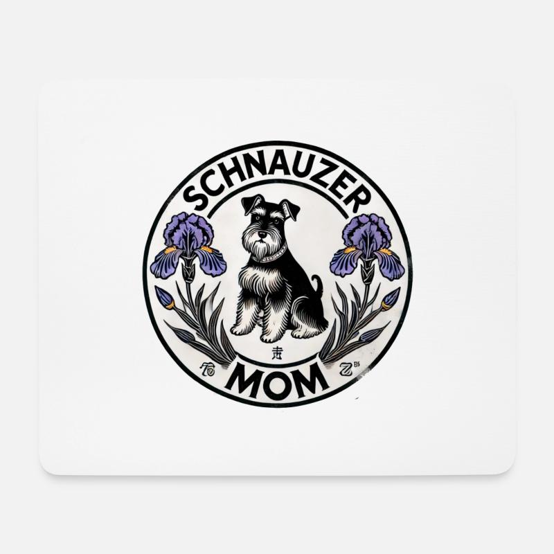 Schnauzer Mama - Mousepad (Querformat) - Weiß