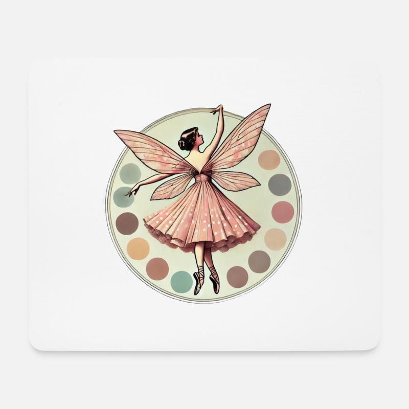 Feen-Ballerina - Mousepad (Querformat) - Weiß