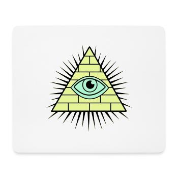 Illuminati Pyramide - Mousepad (Querformat) - Weiß - Vorne
