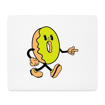 donut comic funny - Mousepad (Querformat) - Weiß - Vorne