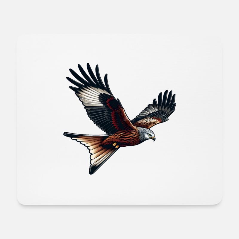 Rotmilan Milvus Milvus Greifvogel Vogel - Mousepad (Querformat) - Weiß