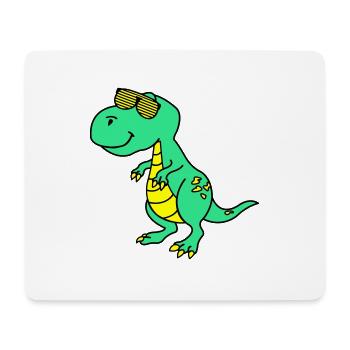 Dinosaure cool - Tapis de souris (format paysage) - blanc - Devant