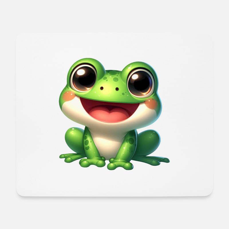 Frog / Frosch - Mousepad (Querformat) - Weiß