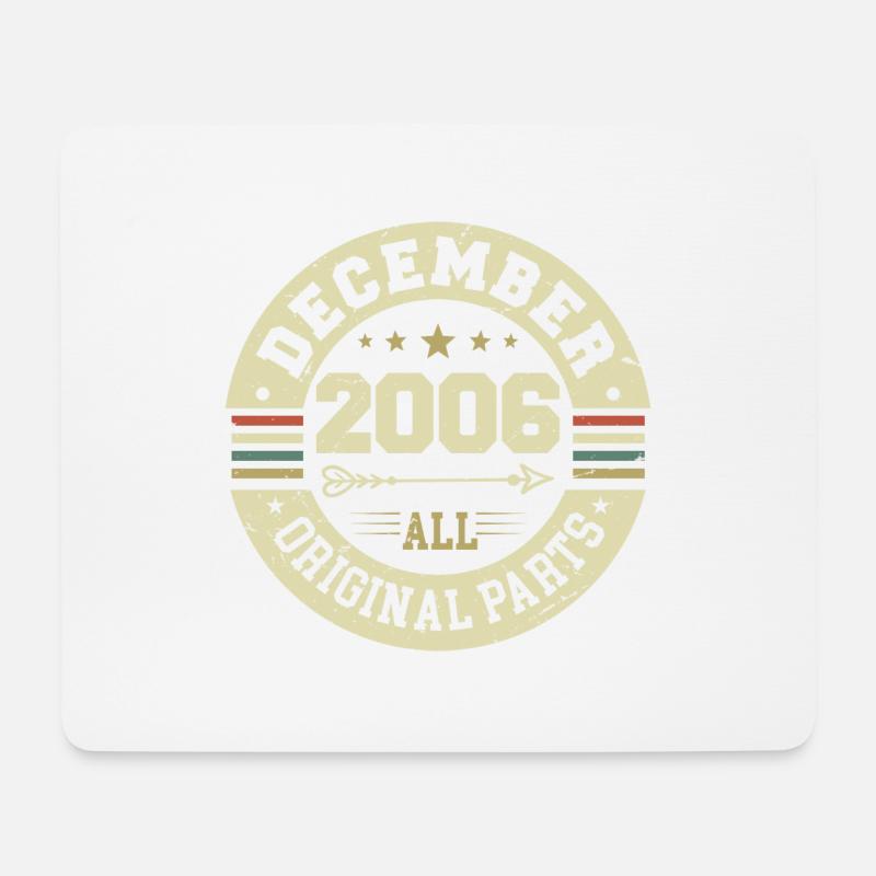 Legenden Geburtstag Dezember 2006 geboren Geschenk - Mousepad (Querformat) - Weiß