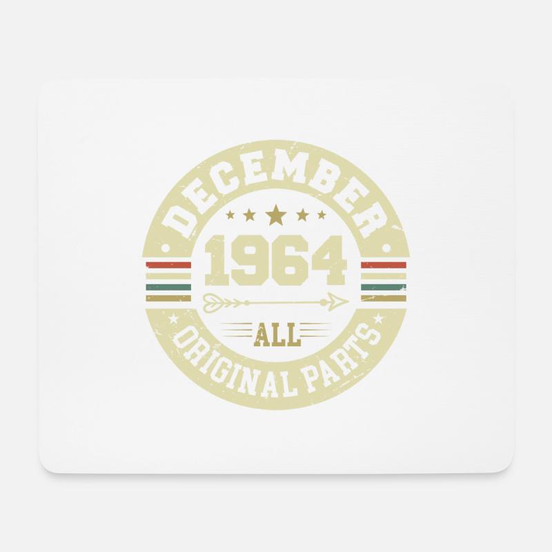 Legenden Geburtstag Dezember 1964 geboren Geschenk - Mousepad (Querformat) - Weiß