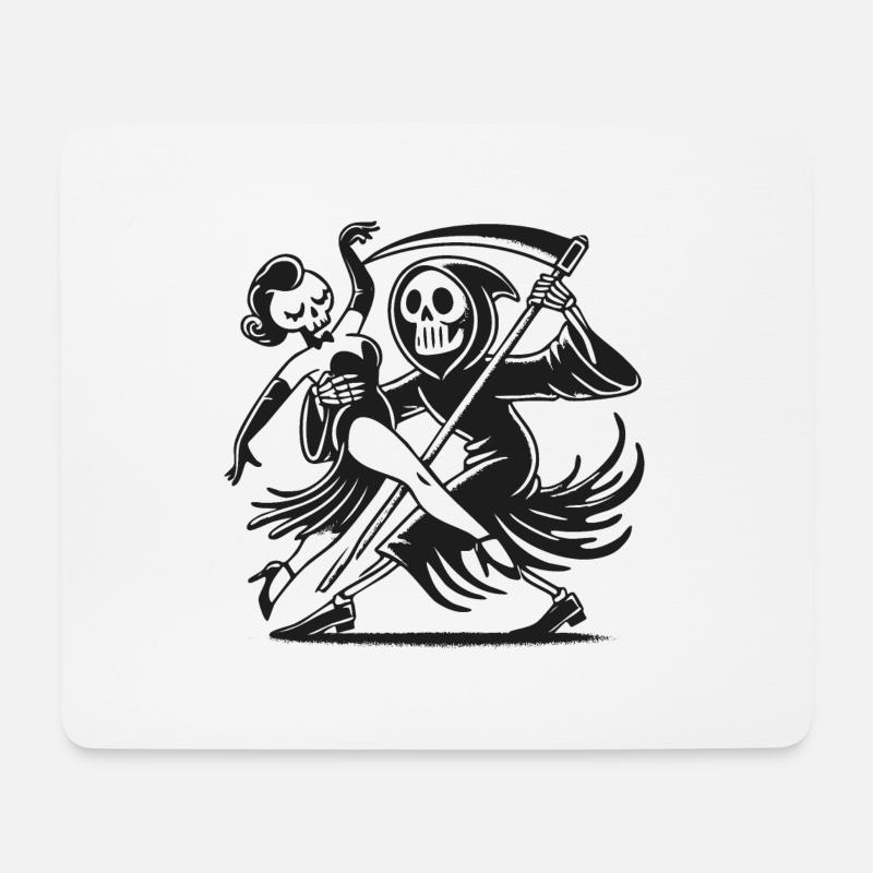 Tanzen mit dem Sensenmann - Mousepad (Querformat) - Weiß
