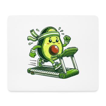 Eine sportliche Avocado - Mousepad (Querformat) - Weiß - Vorne