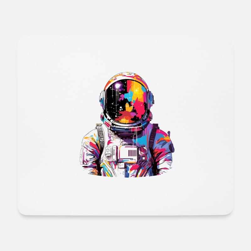 Astronaut Raumfahrer Welt Abenteuer Entdeckung - Mousepad (Querformat) - Weiß