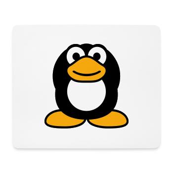 Penguin hear nothing, numb hands cover ears - Mouse Pad (horizontal) - white - Front