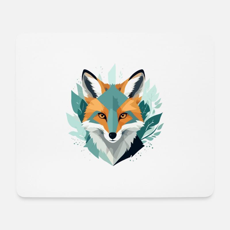 Fuchs Tier Tier Natur Im Freien Aquarell - Mousepad (Querformat) - Weiß