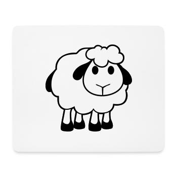 Schaf Baby Steht Süß Niedlich Lamm Kind Cool Comic - Mousepad (Querformat) - Weiß - Vorne