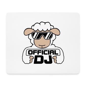 Mouton Officiel DJ Lunettes de soleil Fête Agneau Sweet Cool - Tapis de souris (format paysage) - blanc - Devant
