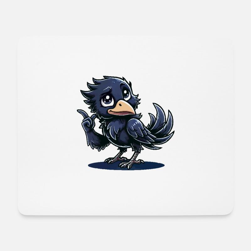 rabe comic - Mousepad (Querformat) - Weiß