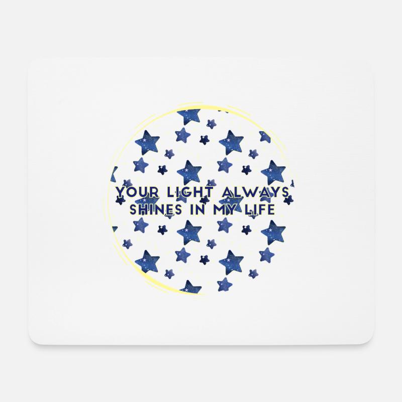 Inspire Love: Sternenfarbene Musterkunst - Mousepad (Querformat) - Weiß