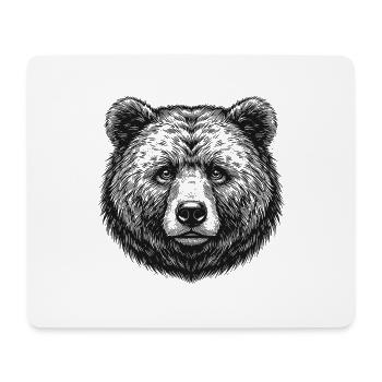 Ours - Tapis de souris (format paysage) - blanc - Devant