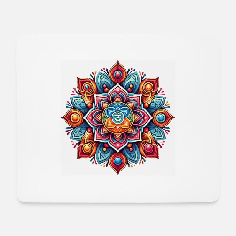Chakra-Symbol - Mousepad (Querformat) - Weiß