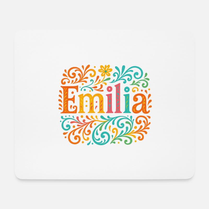 Emilia - Mousepad (Querformat) - Weiß