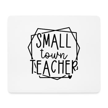 Small Town Teacher Heart Graphic for Educators - Mouse Pad (horizontal) - white - Front