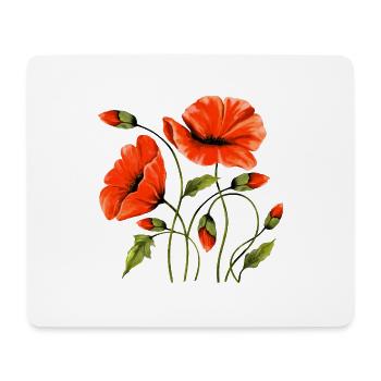 Blumen - Mousepad (Querformat) - Weiß - Vorne