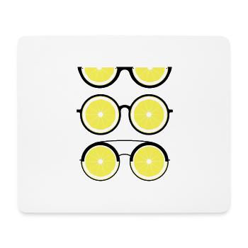 Lemon Lenses (Black) - Mouse Pad (horizontal) - white - Front