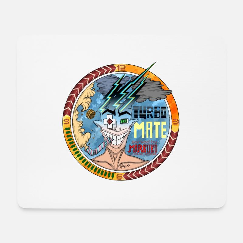 Turbo Mate - Mousepad (Querformat) - Weiß