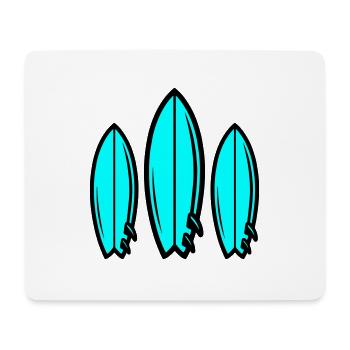 Planche de surf symbole surf - Tapis de souris (format paysage) - blanc - Devant