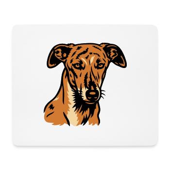 Galgo Español - Portrait - Mousepad (Querformat) - Weiß - Vorne
