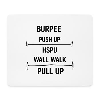 Burpees Fitness Mouvement - Tapis de souris (format paysage) - blanc - Devant