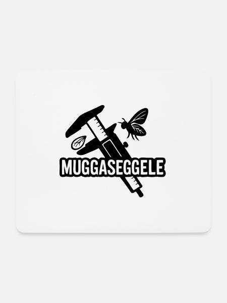 Muggaseggele - Mousepad (Querformat) - Weiß