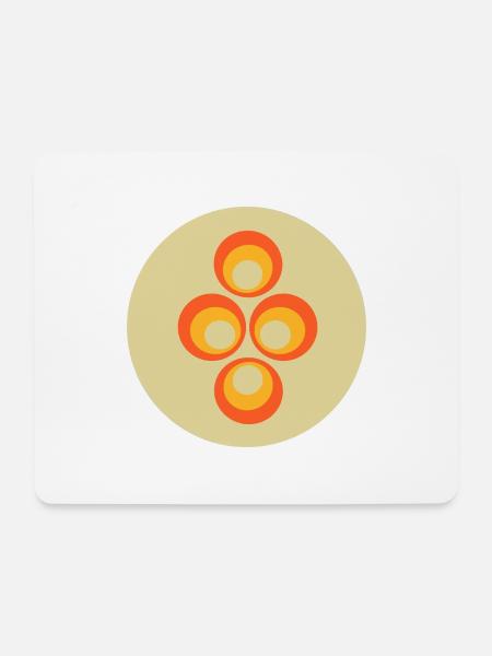 70er Jahre Muster Retro Hippie Flowers Power - Mousepad (Querformat) - Weiß