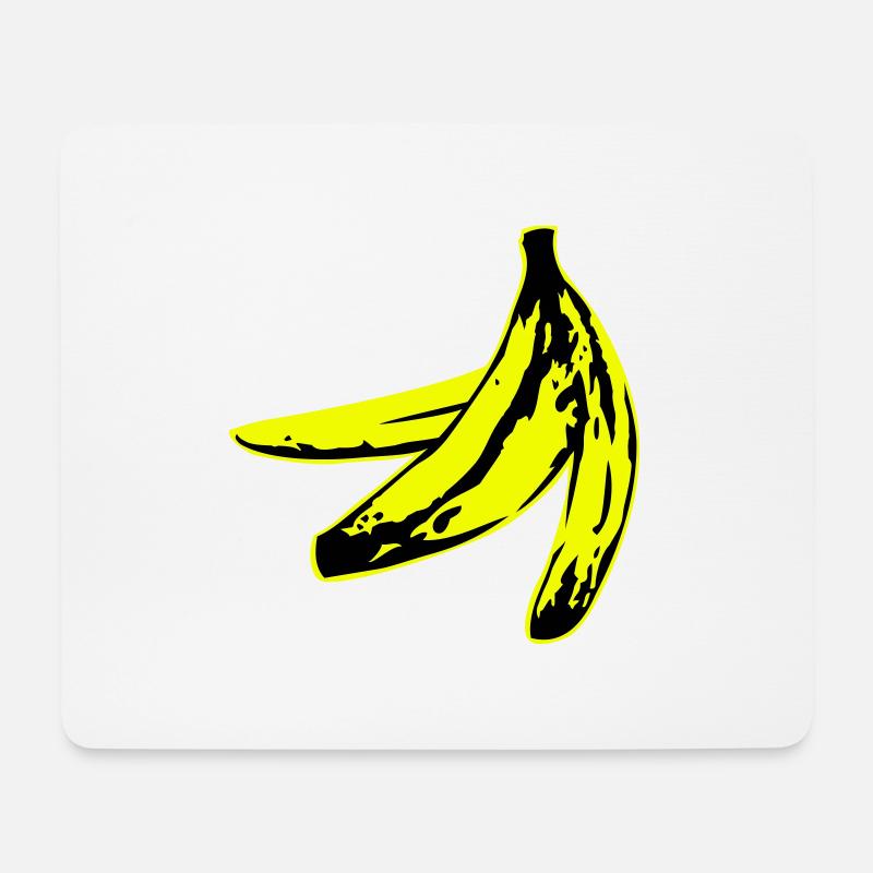 warholish banana peel - Mouse Pad (horizontal) - white