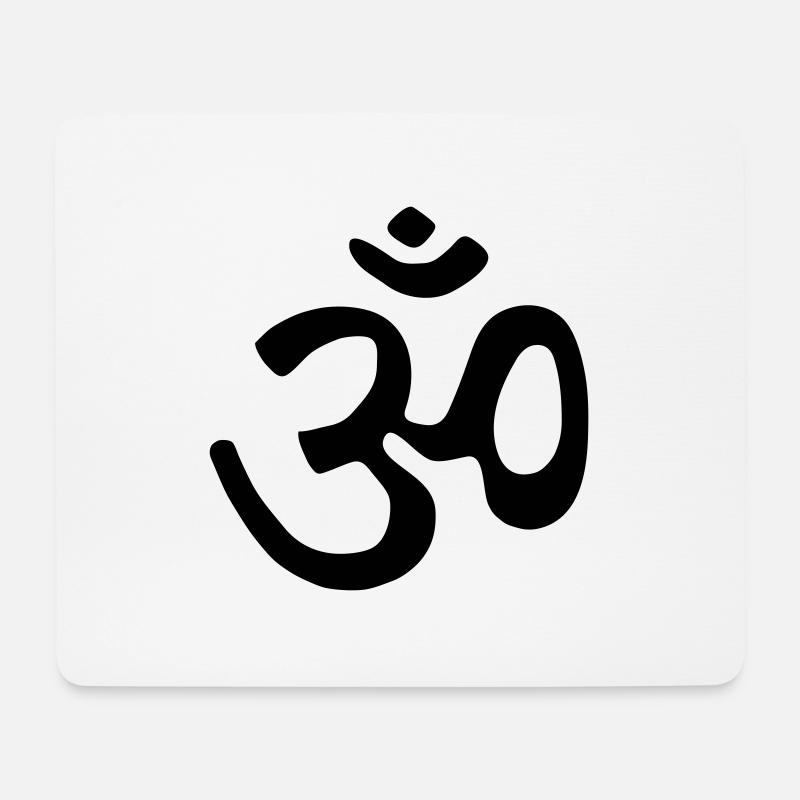 om - Mousepad (Querformat) - Weiß