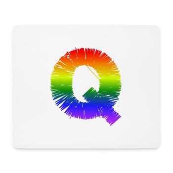 arc-en-Q - Tapis de souris (format paysage) - blanc - Devant