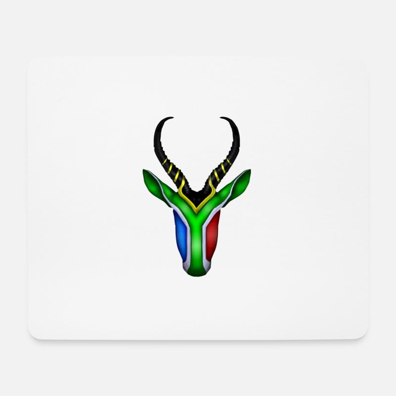 South Africa - Springbok Flag - Mouse Pad (horizontal) - white